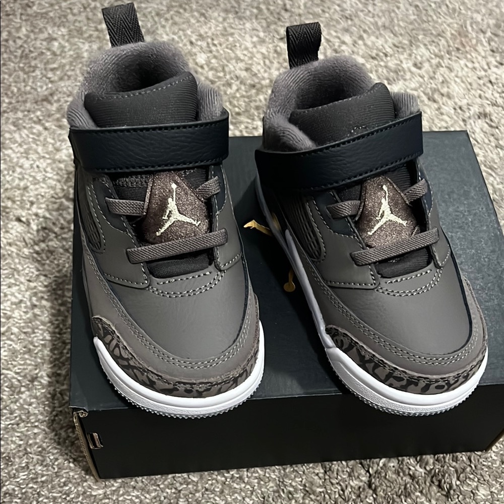 Jordan Kids Black and Gray Sneakers